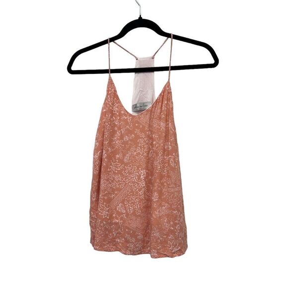 Eden in Love Women's Tank Top Size‎ Small Orange Floral Spaghetti Strap - Picture 1 of 6